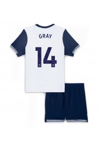 Tottenham Hotspur Archie Gray #14 Jalkapallovaatteet Lasten Kotipeliasu 2024-25 Lyhythihainen (+ Lyhyet housut)